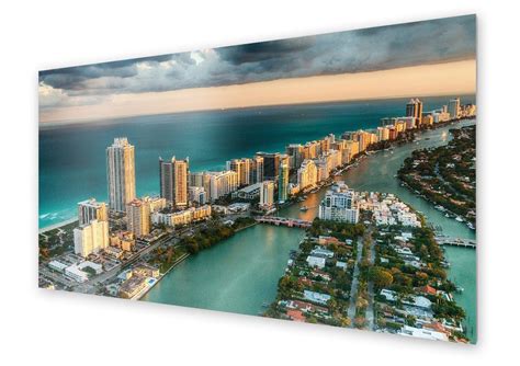 Panel Kuchenny Homeprint Panorama Miami Beach X Cm Homeprint