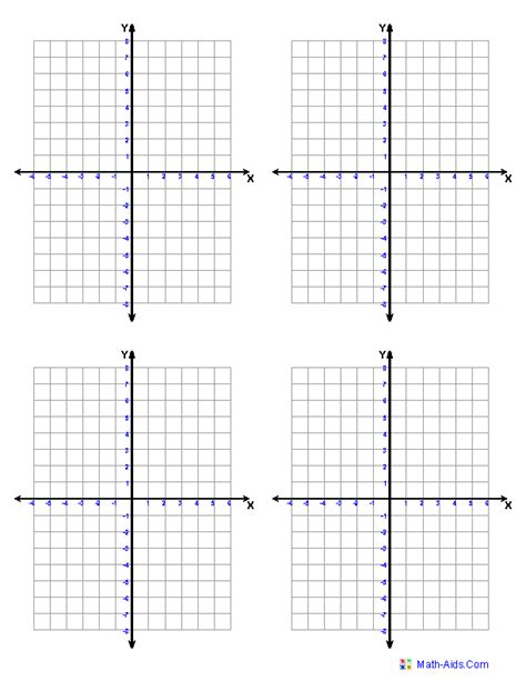 Printable Four Quadrant Graph Paper