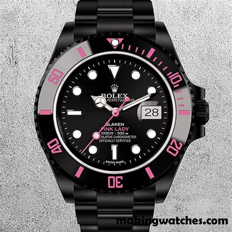 Rolex Submariner Pour Des Hommes Rolex Calibre Pinklady Hands