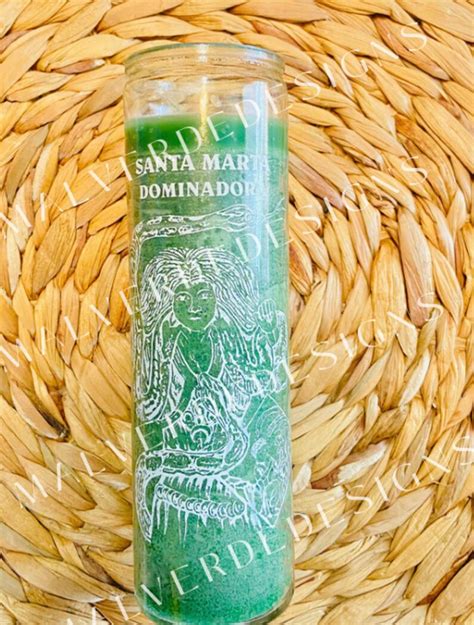 Santa Marta Dominadora Glass Candle Santa Marta Candle Vela Etsy