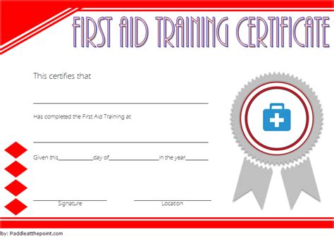 Cpr And First Aid Certificate Template Free Powerful Designs