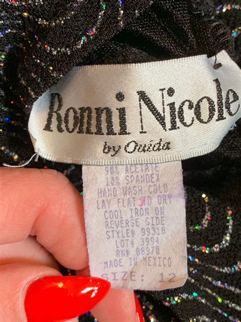 80s Ronni Nicole By Ouida Vintage Dress Insane Colorful Etsy