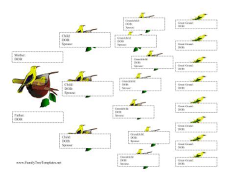 descendant family tree charts printable