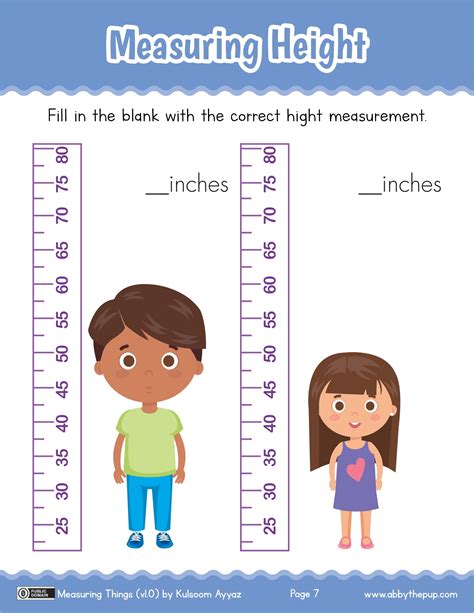 Measuring Height Worksheet Free Printable Puzzle Games