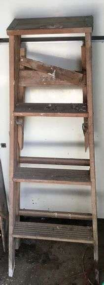 Wooden Step Ladder Sherwood Auctions