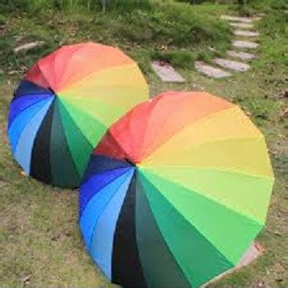 Jual Payung Golf Jumbo Besar Motif Pelangi Warna Rainbow Kuat