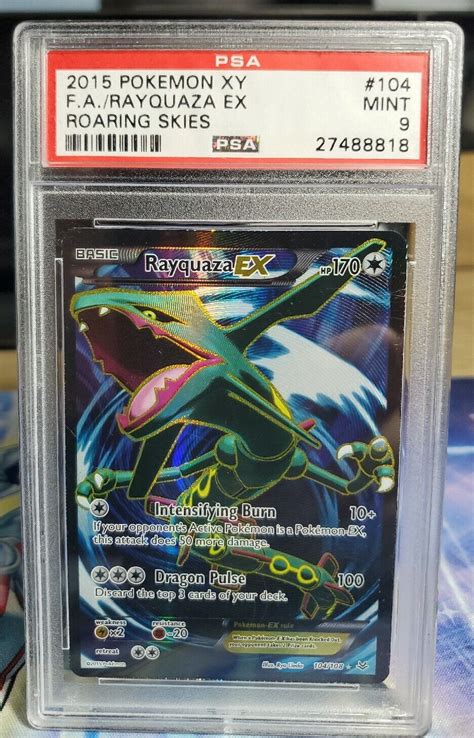 2015 Pokémon XY Roaring Skies Rayquaza EX Full Art 104 PSA 9 MINT