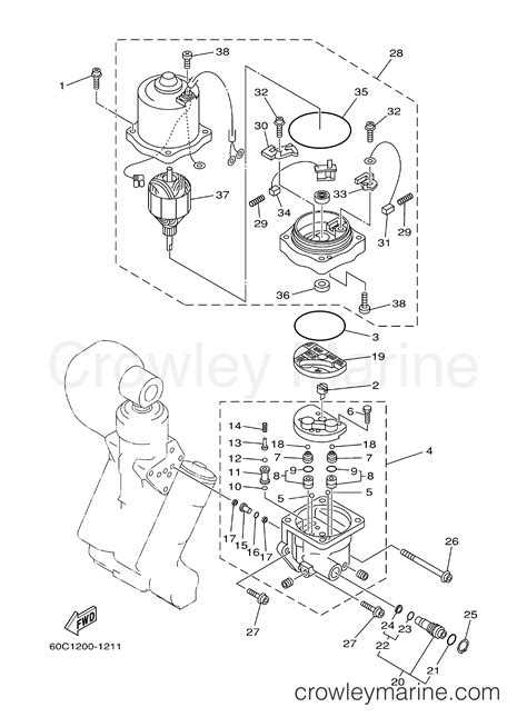 POWER TRIM TILT ASSY 2 2007 Yamaha Outboard 115hp F115TXR Crowley