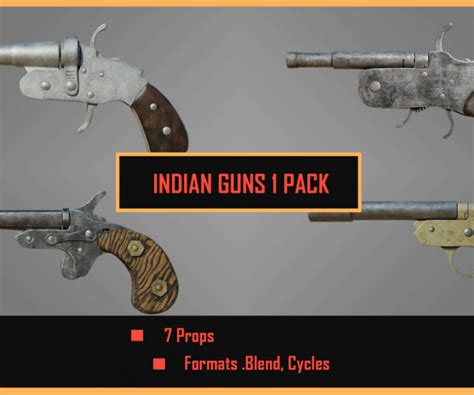 ArtStation - Indian Guns 1 PACK | Game Assets