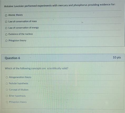 Solved Antoine Lavoisier performed experiments with mercury | Chegg.com