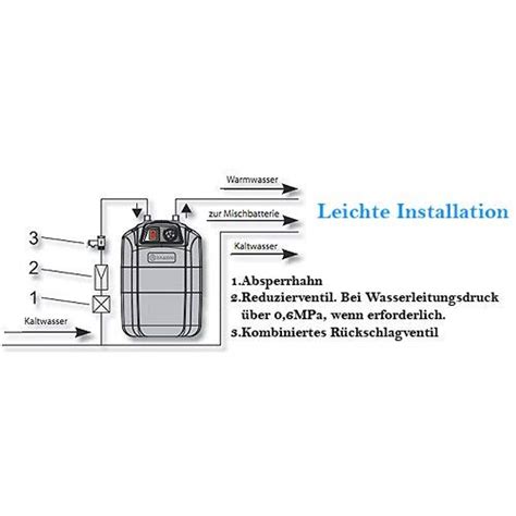 Eldom Warmwasserspeicher Boiler L Untertisch Druckfest Im