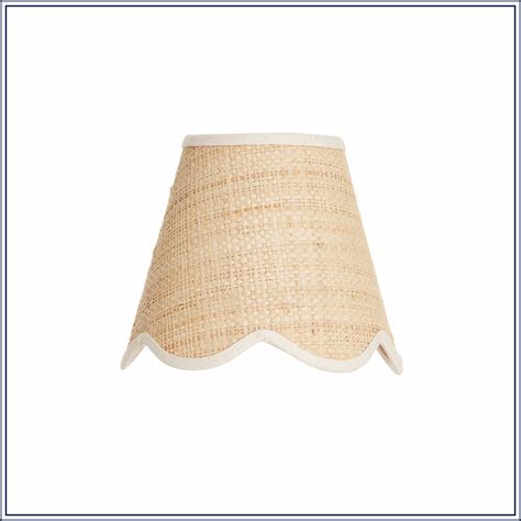 Raffia Scallop Candle Shade Black Trim Candle Shades Lampshades