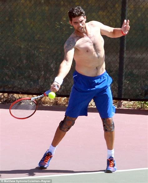 Mark Philippoussis On The Court As He Shows Son Nicholas The Ropes