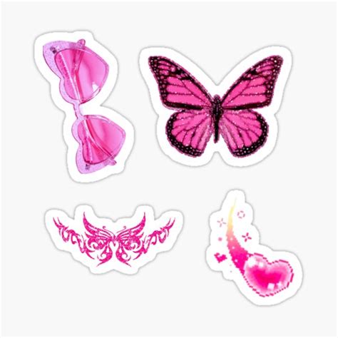 Hot Pink Y K Set Sticker For Sale By Danielledoodles Redbubble