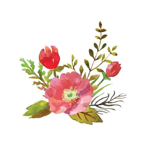 Premium Vector | Watercolor vector flower background