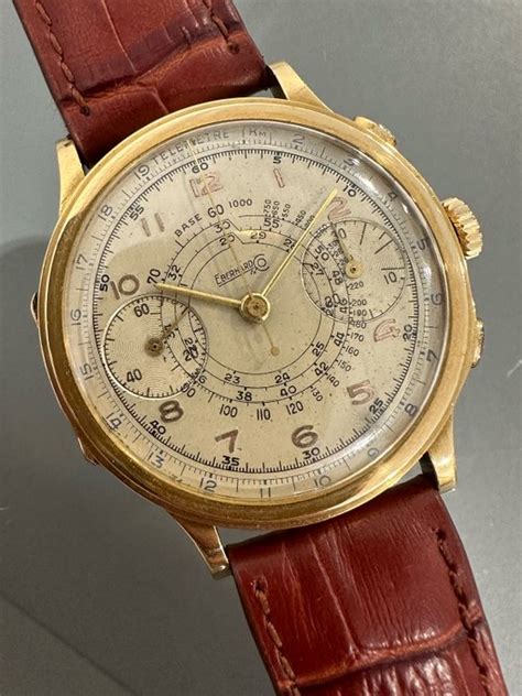 Eberhard Pre Extra Fort 18K GOLD Chronograph Men 1950 1959 Catawiki