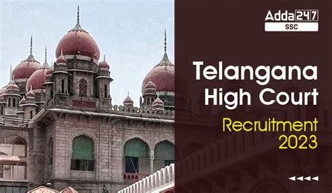 Telangana High Court Recruitment 2023 Apply Online Last Date