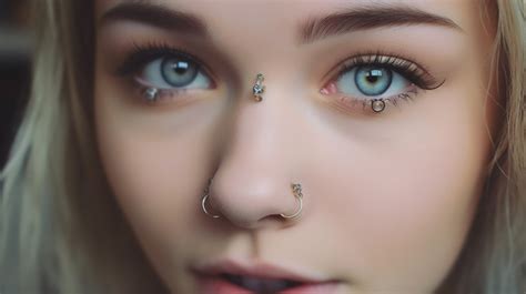 Eyes Closed Close Up Of Blue And Piercings Backgrounds  Free