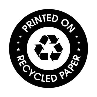 Printed On Recycled Paper Vector Art, Icons, and Graphics for Free Download