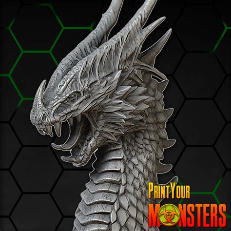 Dragon Bust By Printyourmonsters Download Free Stl Model