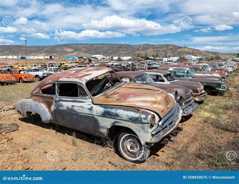 Old Vintage Cars, Junkyard, Rust Editorial Image - Image of states ...