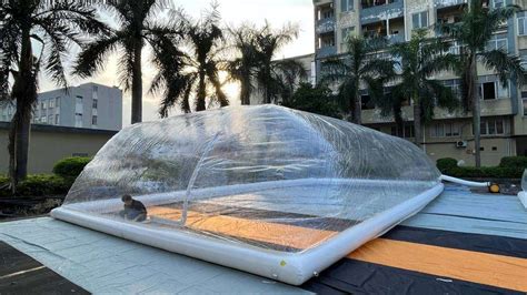 14.63X7m Hot Sale Continuously Inflatable Pool Cover - Inflatable Pools And Pool Domes