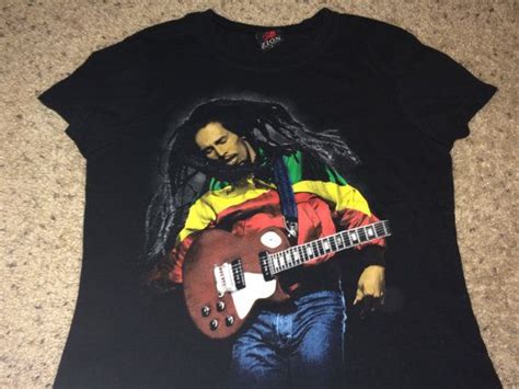 Sale Vintage Bob Marley Womens Shirt Jamaica Reggae Music Etsy