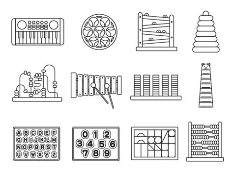 illustration set   educational toys  drawings