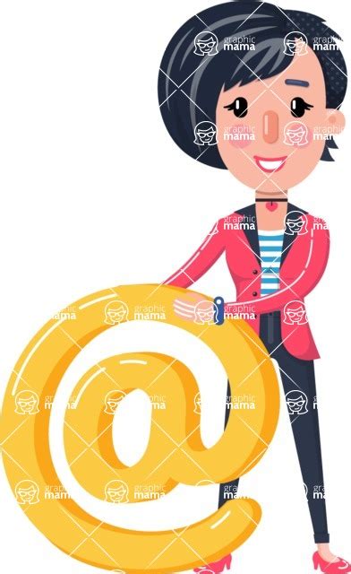 Cartoon Girl With Short Hair 112 Illustrations With Email Sign Graphicmama