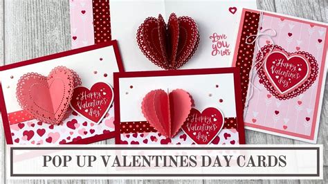 Valentines Day Pop Up Card Tutorial 3d Heart Valentines Day Cards