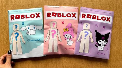 Roblox Sanrio Outfits Blind Bag paper 💖 ( Cinnamoroll , Kuromi , My ...