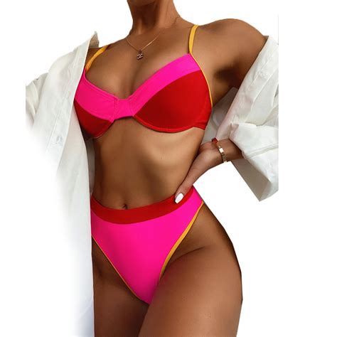 Venta bikini talle alto brasileño en stock