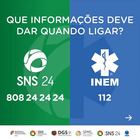 DGS on Twitter Que informações deve dar quando ligar para o SNS 24 ou