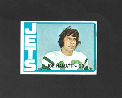 Topps Football Joe Namath New York Jets Stain On Front