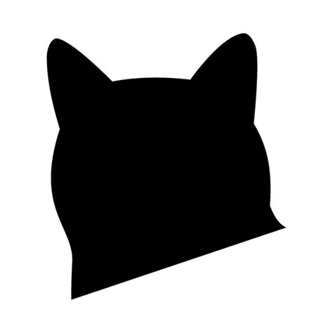 Cat Head Silhouette Illustration On Isolated Background 36273728 Vector