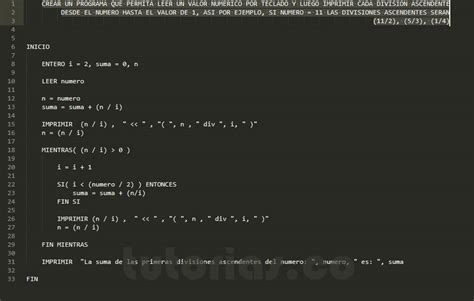 Ciclo Mientras Pseudocodigo Suma De Divisiones Ascendentes Hot Sex