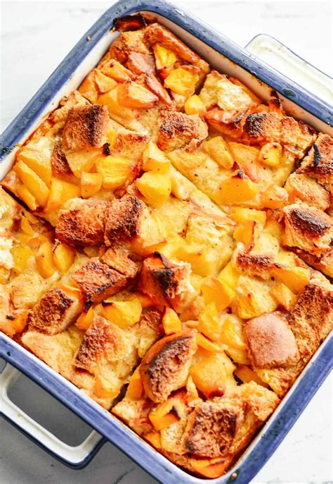 Peach French Toast Casserole Babaganosh