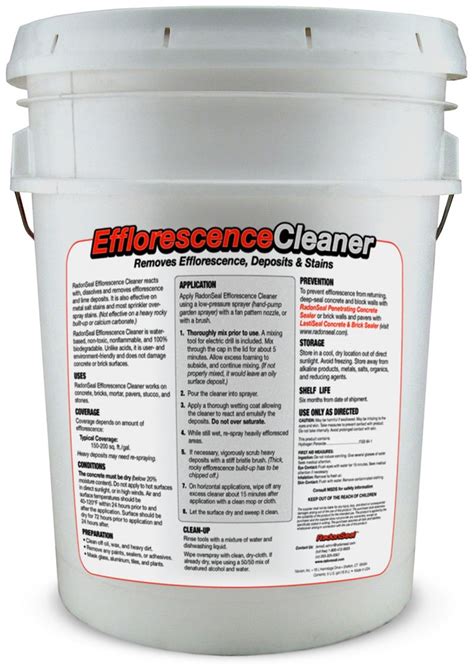 Radonseal Efflorescence Cleaner Clean Concrete Cleaners Concrete Sealer