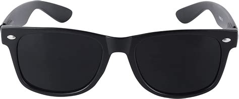 Dokomuchos Gafas De Sol Negras Súper Oscuras Con Protección Uv Bisagra