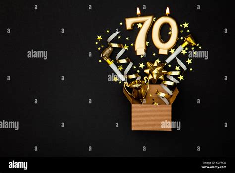 Birthday card 70th birthday candle -Fotos und -Bildmaterial in hoher ...