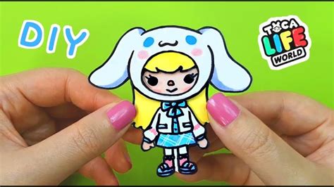 How To Draw🤍cinnamoroll💙 Themed Toca Boca Girl Diy Paper Crafts Paper