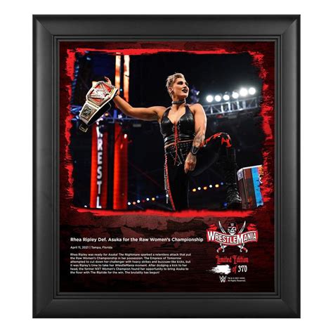 Rhea Ripley WrestleMania 37 15x17 Commemorative Plaque | Pro Wrestling ...