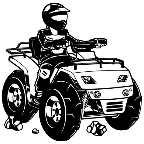 Atv Quad Bike Line Art Vector Art At Vecteezy