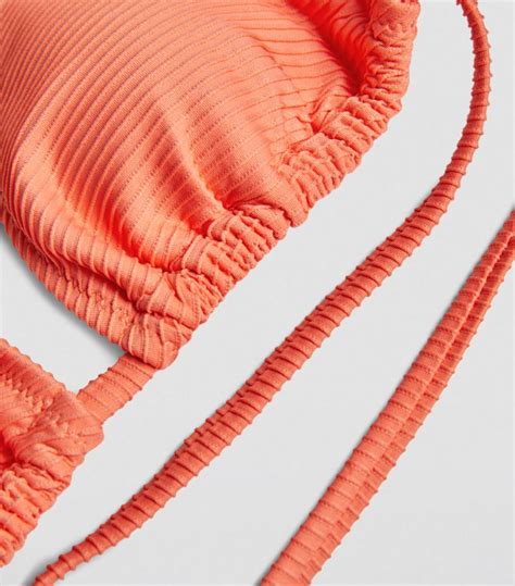 Womens Heidi Klein Orange Tortola Rope Tie Bikini Top Harrods