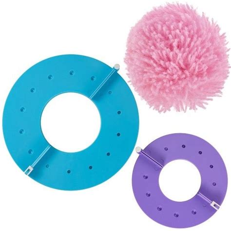 Hoop Jumbo Pompom Maker Fr N Hobbii Em Pompons