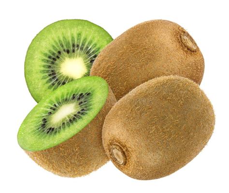 Kiwi Fruit Isolated On White Background With Clipping Path Stock Image