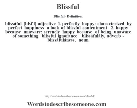 Bliss Definition Bliss Meaning Positive Words Dictionary