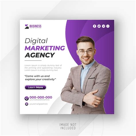 Premium Vector | Digital marketing agency and 2 color gradient clean ...