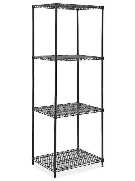 Black Wire Shelving Unit - 30 x 24 x 86" H-10710-86 - Uline