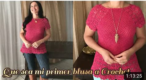 Como Tejer Una Bella Blusa A Crochet Paso A Paso Tejidos Paso A Paso